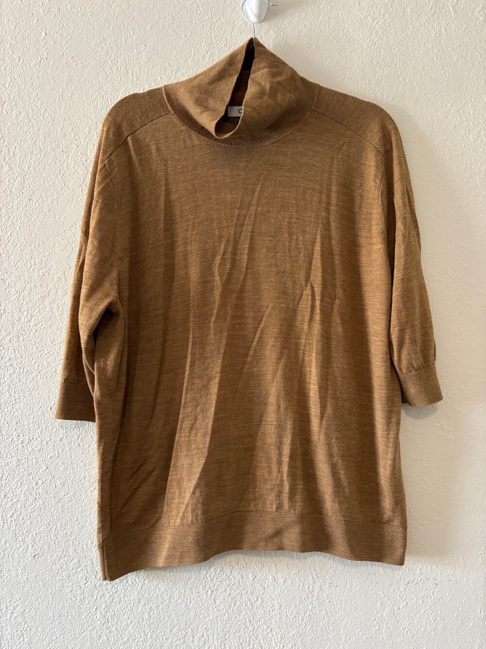 COS 100% Wool Pullover Sweater women’s Size L Minimalist Brown